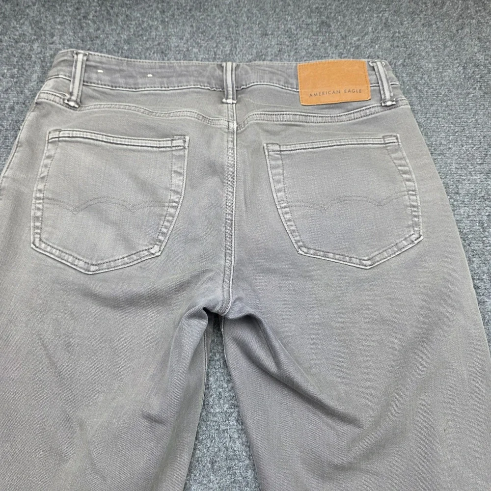 American Eagle Ne(x)t Level Flex Mens Gray Slim Straight Jeans 30x32 Stretch